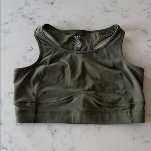 Torrid Olive Green Racerback Sports Bra Size 0 (XL) Low Impact Activewear